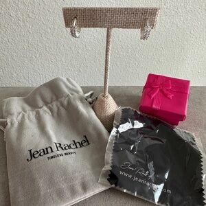 CZ & Sterling Silver Hoop Earrings